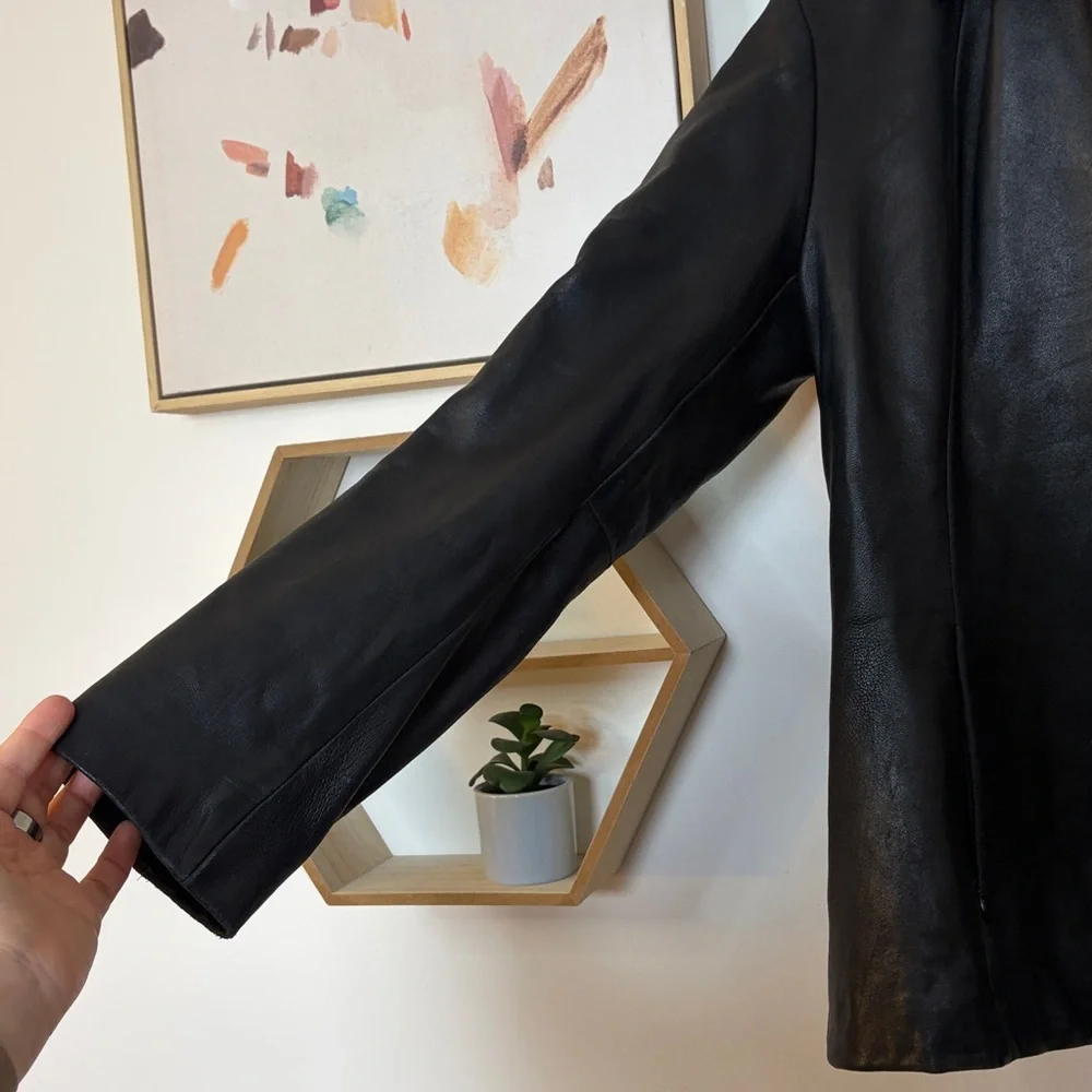 Boeing 100% Leather Jacket Women’s Small - Picture 6 of 10